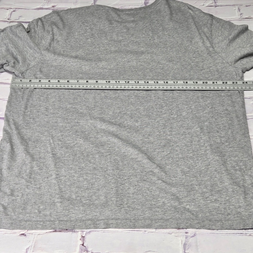 Polo Ralph Lauren T-Shirt Gray Applique Stitched Logo Graphic Tee Mens Size XXL - Picture 8 of 11
